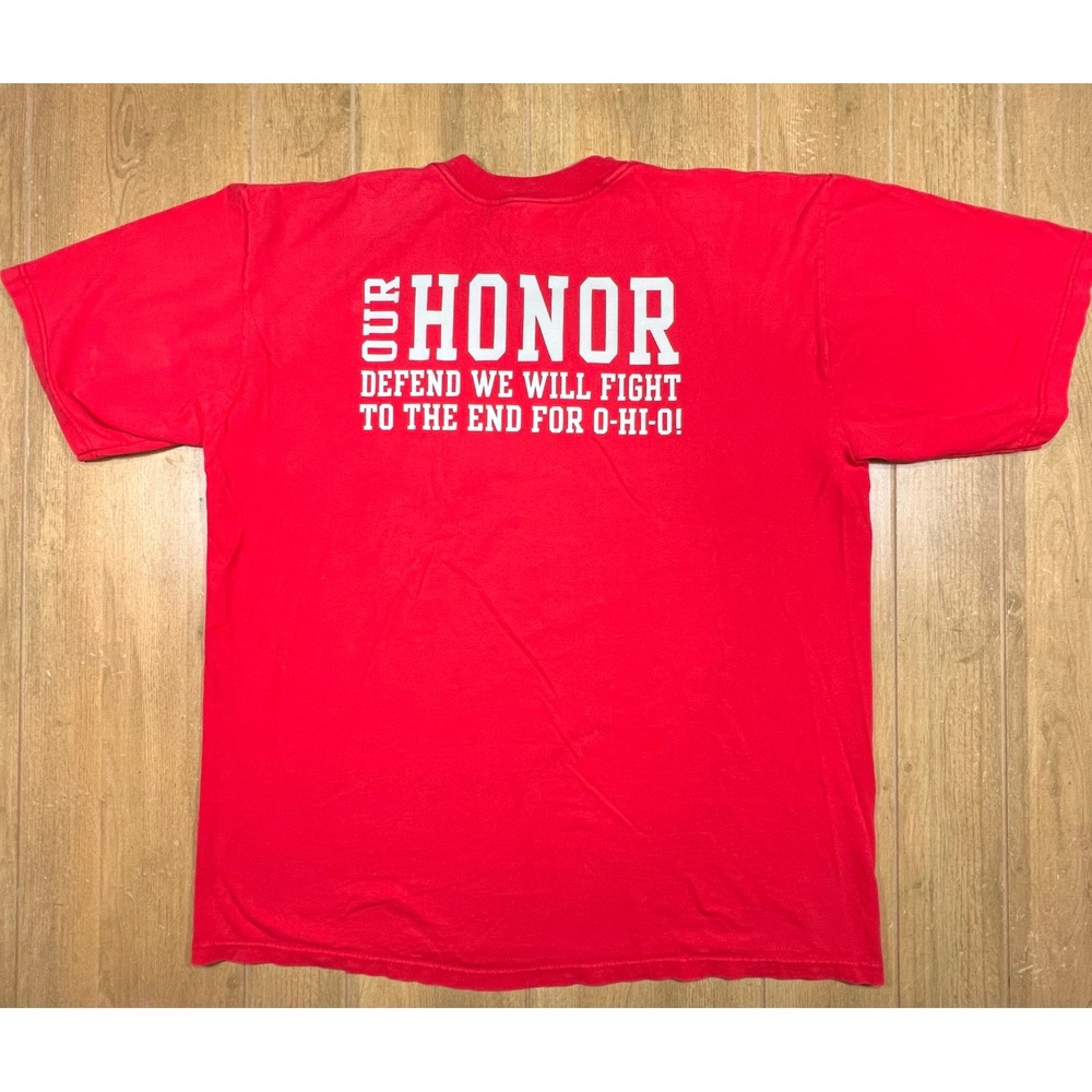 Cotton Exchange Ohio State Football Red Graphic T-Shirt Mens XXL Made in USA - Picture 5 of 9
